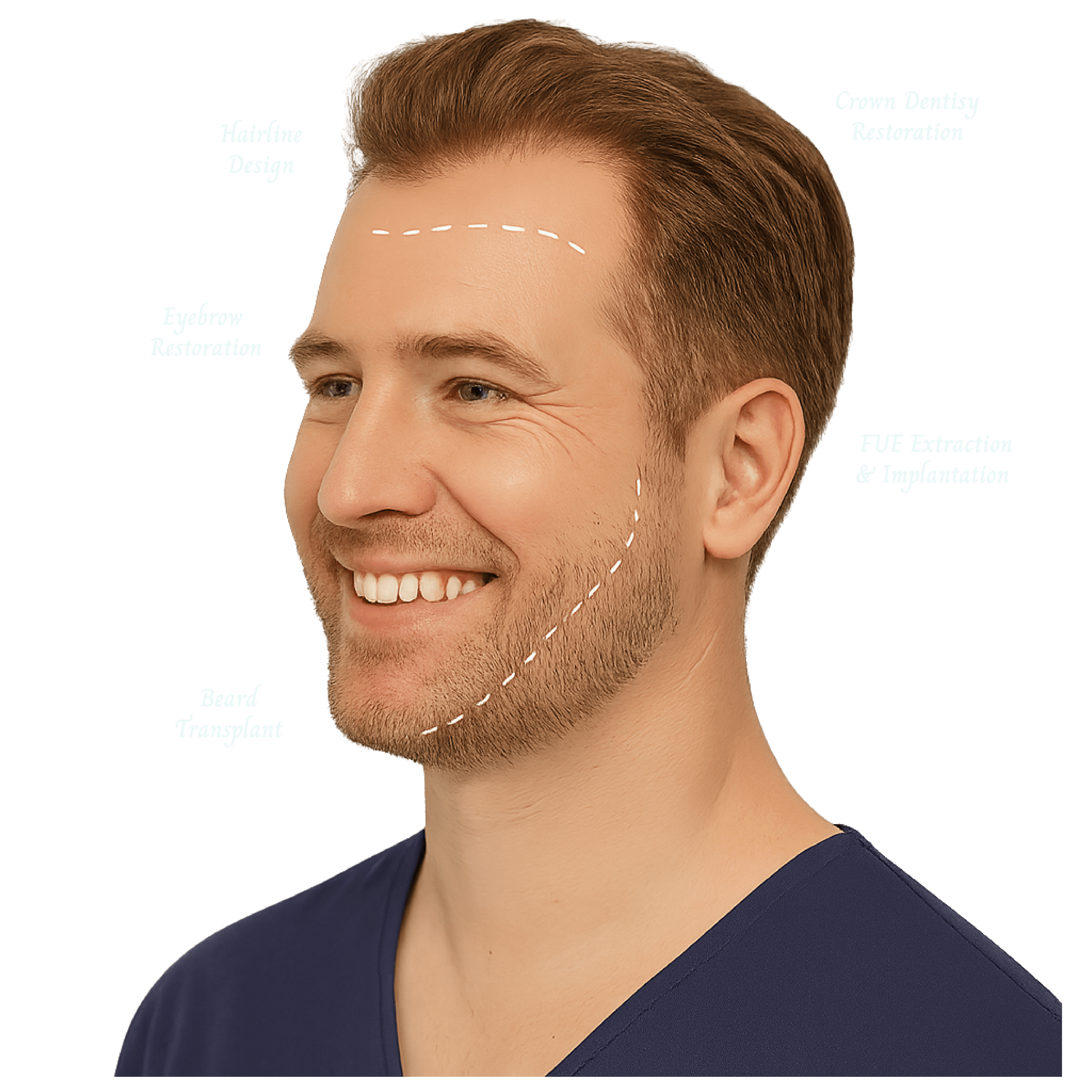 Happy patient after expert hair restoration