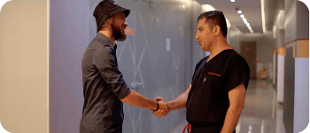 Patient consultant discussing treatment plan